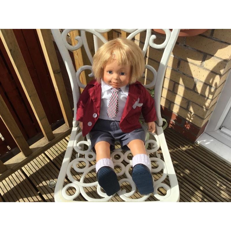 Doll dressed in school uniform