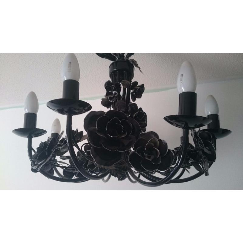 Beautiful large black chandelier