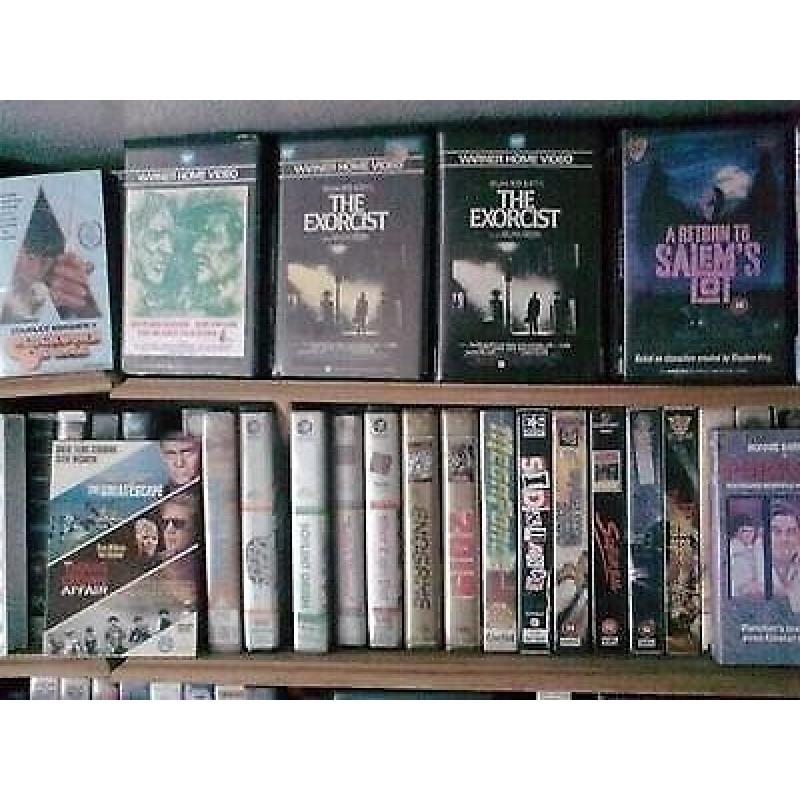 wanted (vhs and betamax ) video tapes ( horror, thrillers ,E.T.C. early 1980's rental tapes