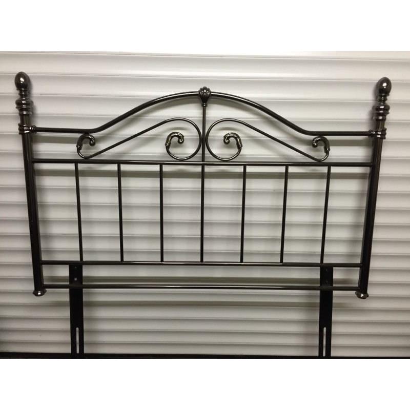 SOLD ....Double bed high gloss metal headboard