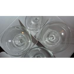 BORMIOLI Set of 4 MARGUERITA Cocktail Glasses NEW IN BOX, Gorgeous Italian Glass, Fun, Modern FAB!!