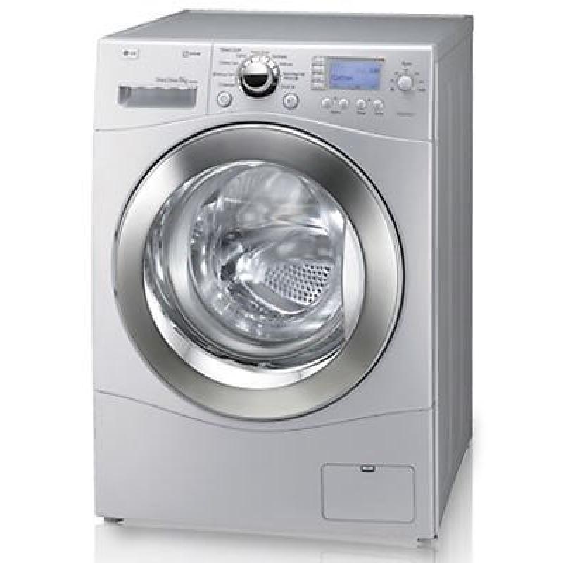 //(%)\ 9KG LG SILVER STEAM DIRECT DRIVE INCLUDES 12 MONTHS GUARANTEE
