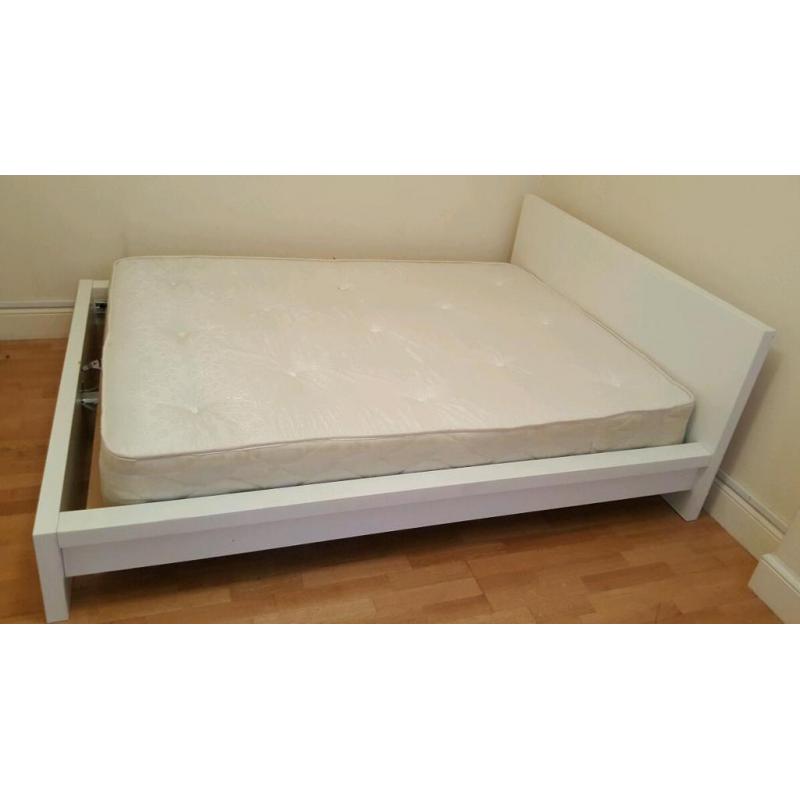 Ikea Malm Double Bed & Mattress