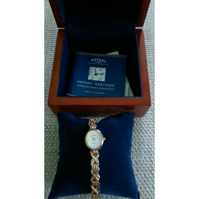 Ladies 9 carat gold Rotary bracelet watch