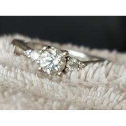 18k white gold 1ct diamond engagement ring for sale