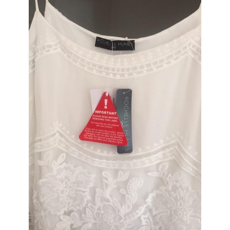Brand new size 16 White tassle dress