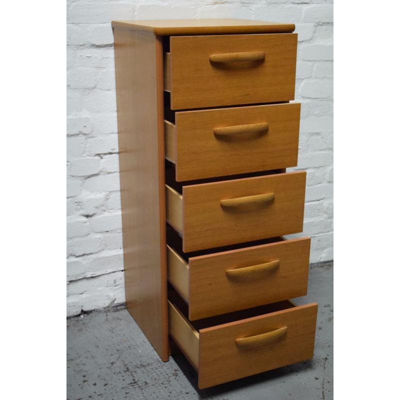 Alstons 5 drawer tallboy chest (DELIVERY AVAILABLE)