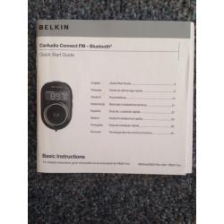 Belkin In Car Audio Connect FM Transmitter - Bluetooth