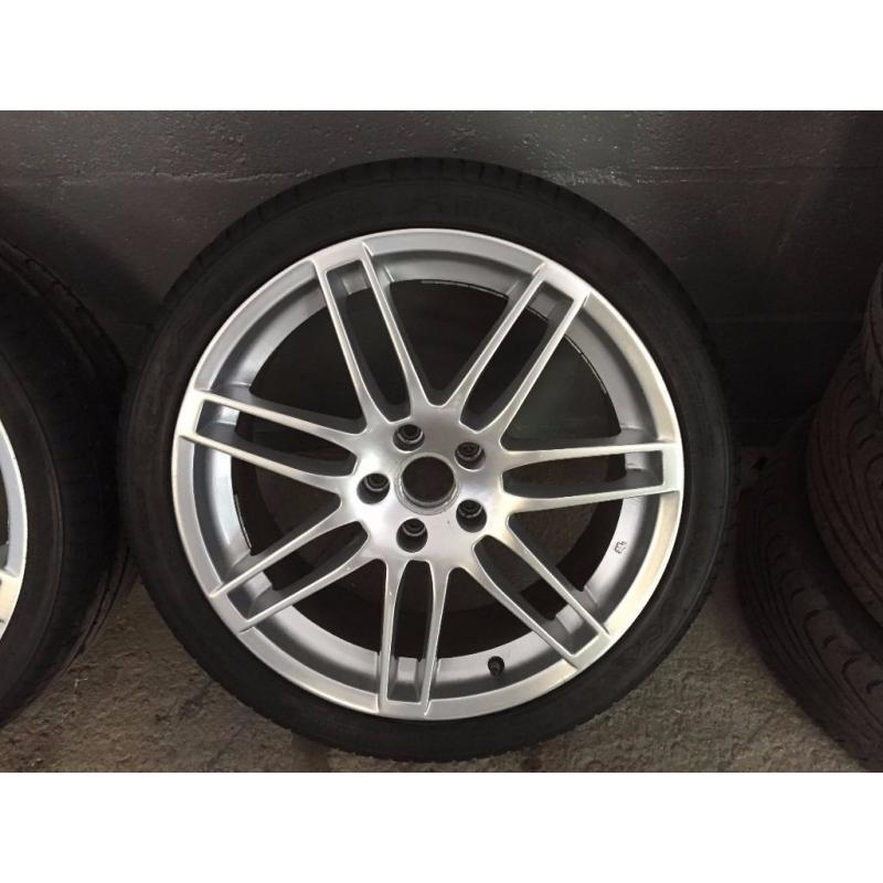 Newly Re-paintd 19" Audi alloys with tyres 255 35 zr19 , multispoke a3 / a4 / a6, removed from an A6