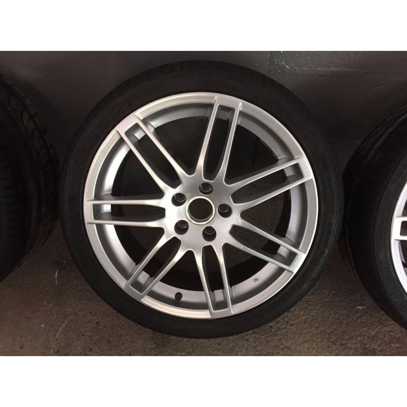 Newly Re-paintd 19" Audi alloys with tyres 255 35 zr19 , multispoke a3 / a4 / a6, removed from an A6