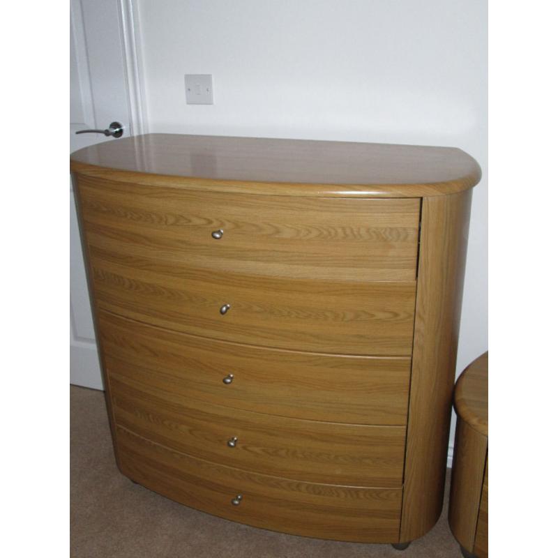 Matching chest of drawers and bedside table FOR SALE