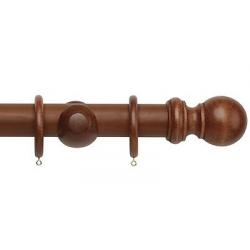 New unopened Wooden Curtain Pole, Rosewood 2.4m (7'10")