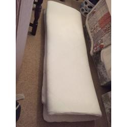 2 inch thick white memory foam quilted mattress topper double bed