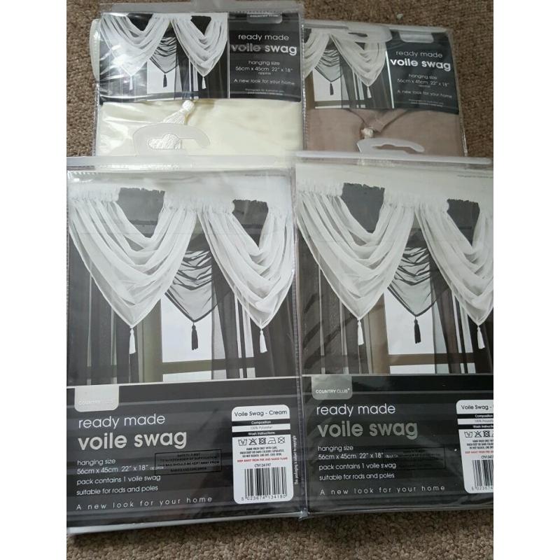 Voile swag net curtain