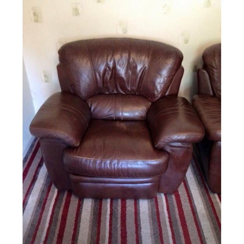 Leather arm chairs