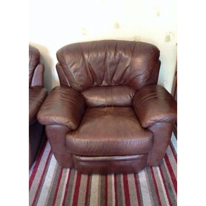 Leather arm chairs