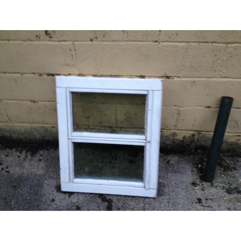 free 2 x wooden window frames with double glazing