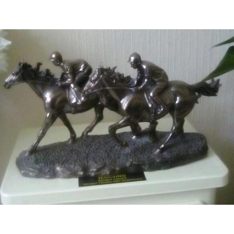 Bronze Horse Racing statue