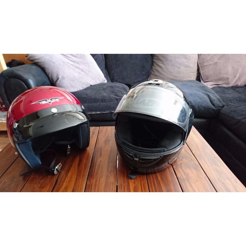 Two helmets large size