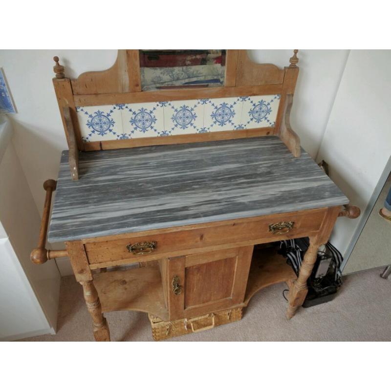 Victorian wash stand, up cycle, shabby chic