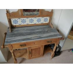 Victorian wash stand, up cycle, shabby chic