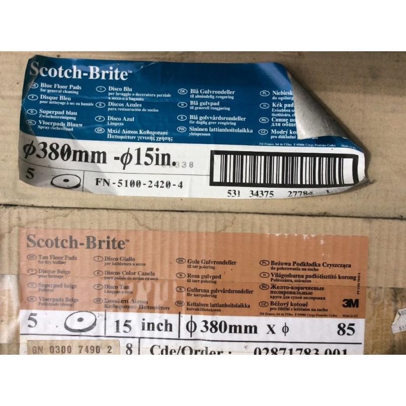 Buffing pads for use with floor polisher - Scotch-Brite (3M)