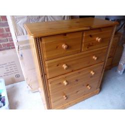 SOLID PINE BEDSIDE TABLE FULL LENGTH MIRROR STORAGE CHEST SINGLE WARDROBE CHEST DRAWERS