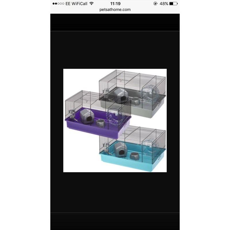 grey hamster cage