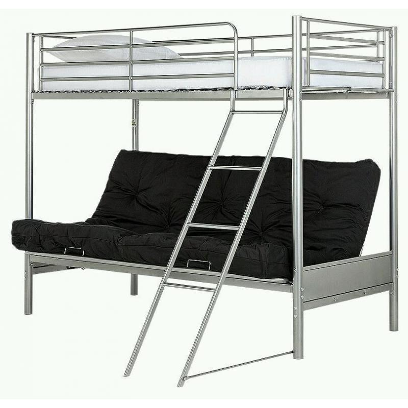 Double Futon bed/sofa with single bunk bed