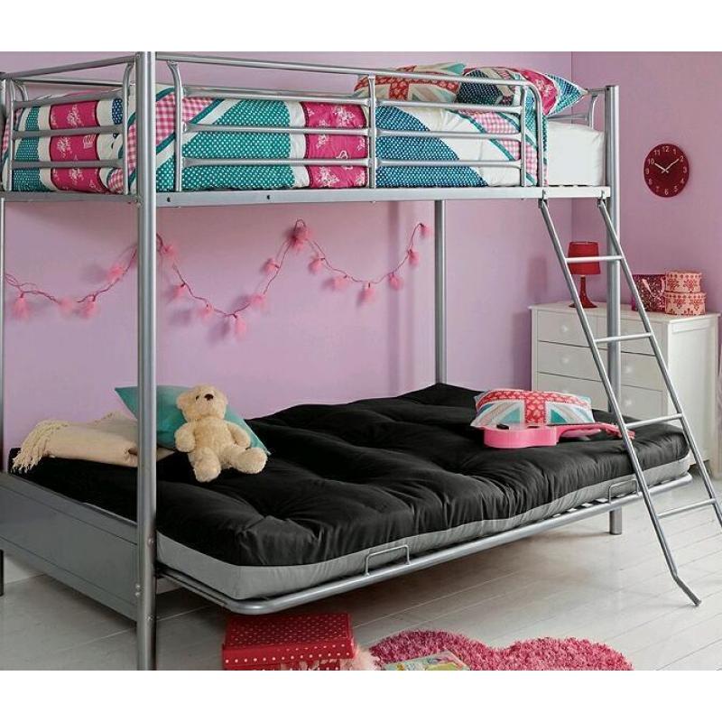 Double Futon bed/sofa with single bunk bed