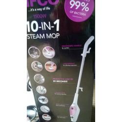 PIFCO 10in1 STEAM CLEANER /STEAM MOP PLUS ACCESSORIES MODEL PS010.