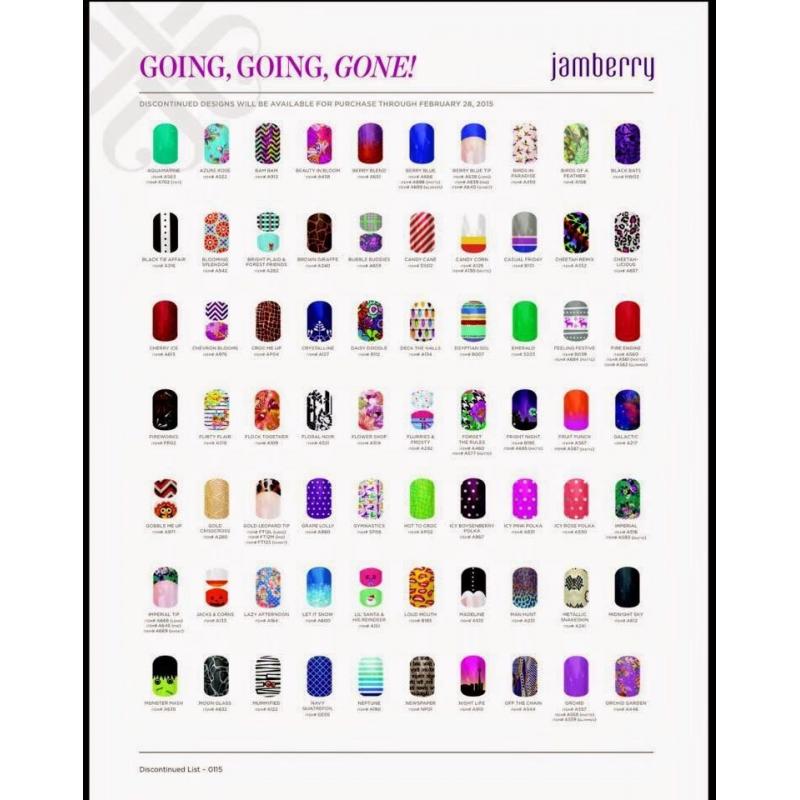 RETIRED JAMBERRY NAIL WRAPS FOR SALE!