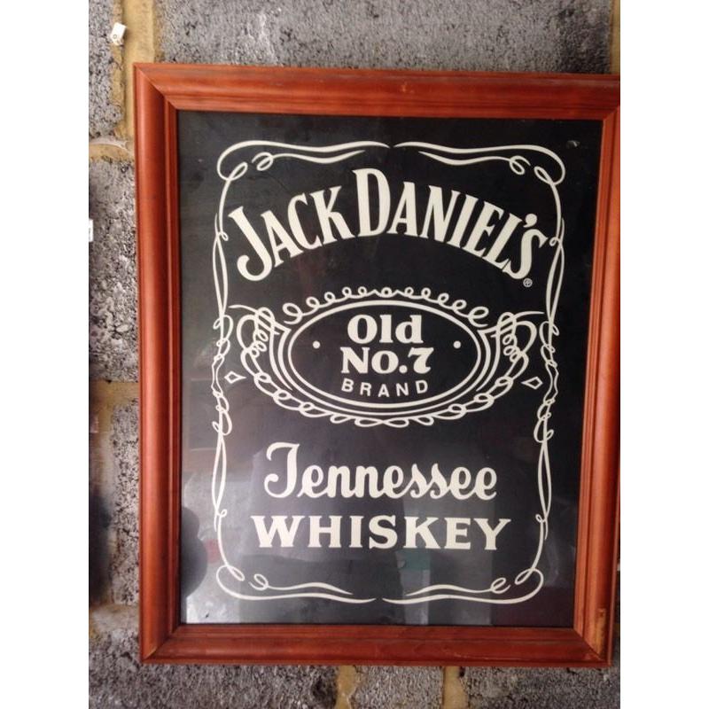Jack Daniels wood framed picture