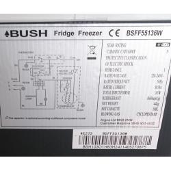 Bush Fridge Freezer White BSFF55136W - hardly used