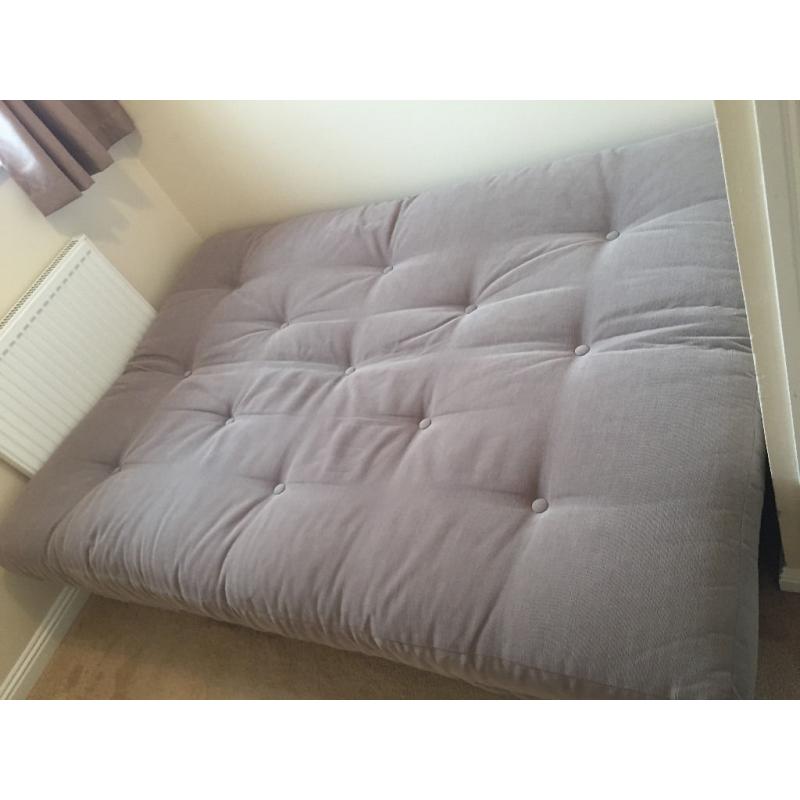 Stylish Double Futon/Sofabed in Modern Neutral Colour