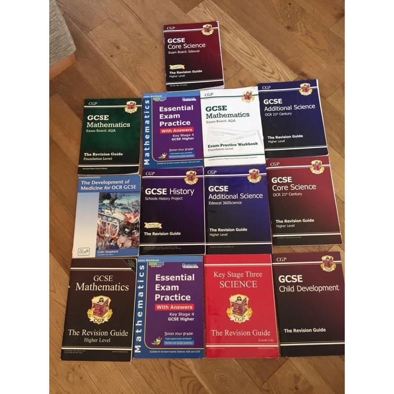 Selection of GCSEs revision books