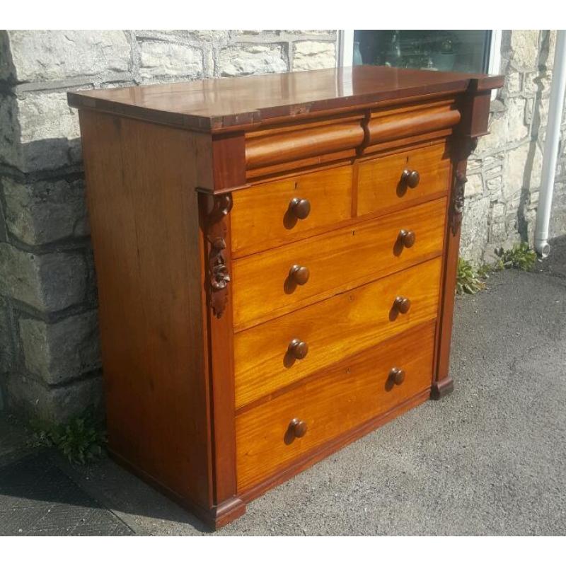 A beautiful large Victorian chest of drawers ( free local delivery