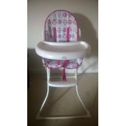 baby girls highchair/ feeding seat
