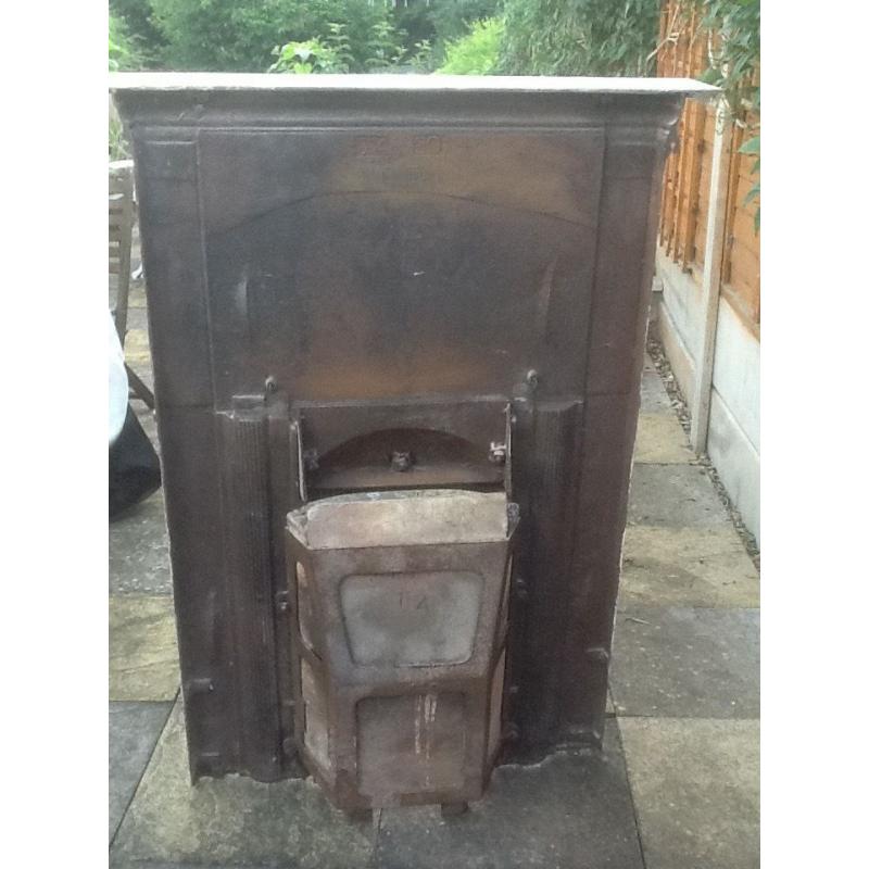 Cast iron fireplace recently removed from property built 1915