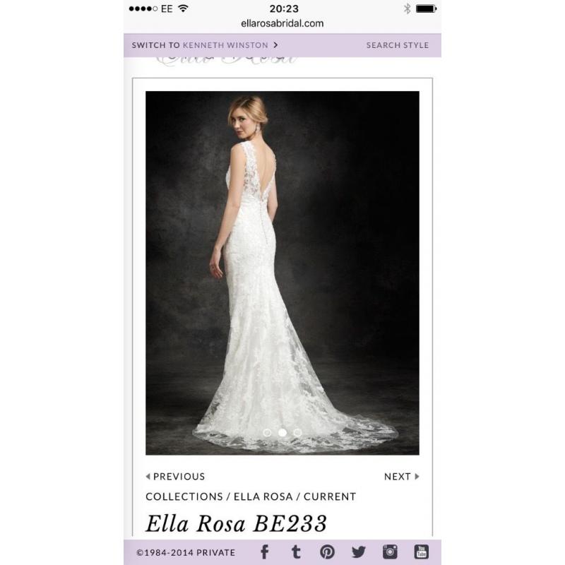 Ella Rosa Wedding Dress Size 12 (Current Season)