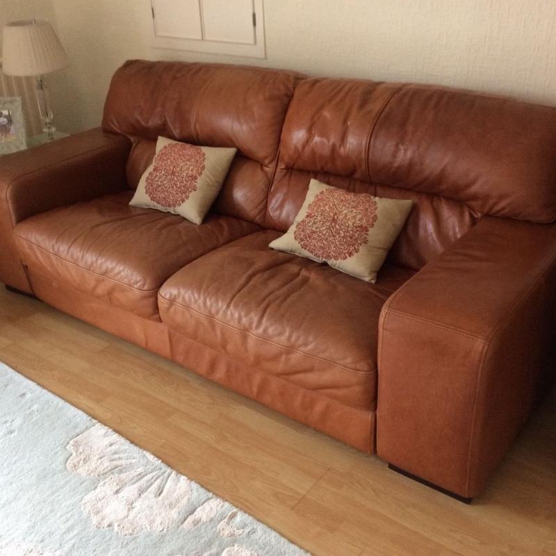 Leather sofa from multiyork Art Deco style curved arms
