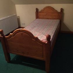Solid pine single bed