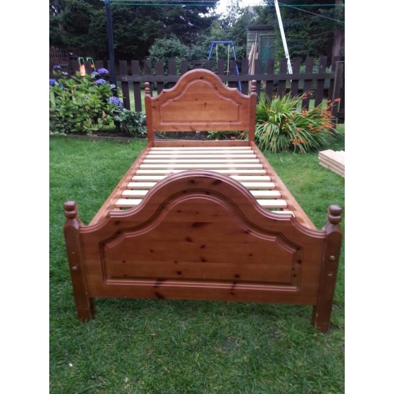 Single bed frame with mattress. Very good condition