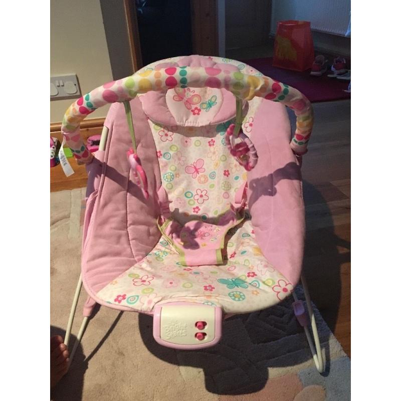 Baby girls bouncer chair