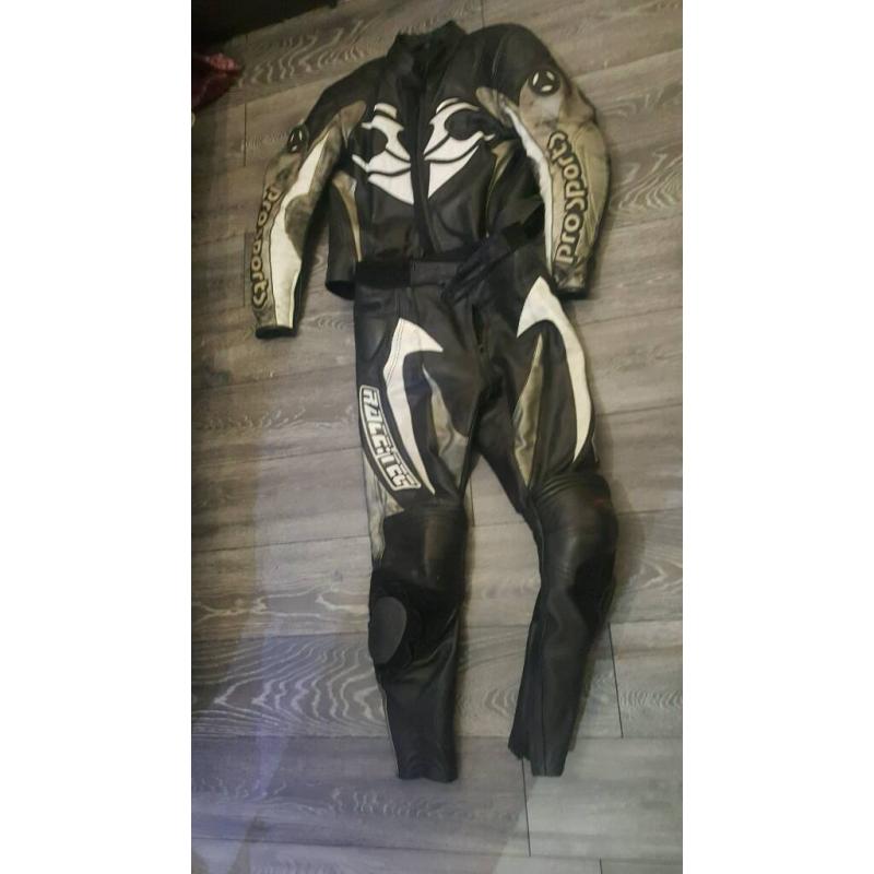 Hein gericke motorbike leather 2 piece suit