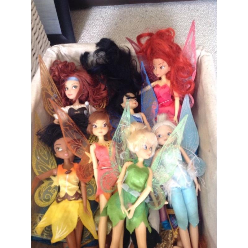 Collection of Disney tinker bell and fairy friends