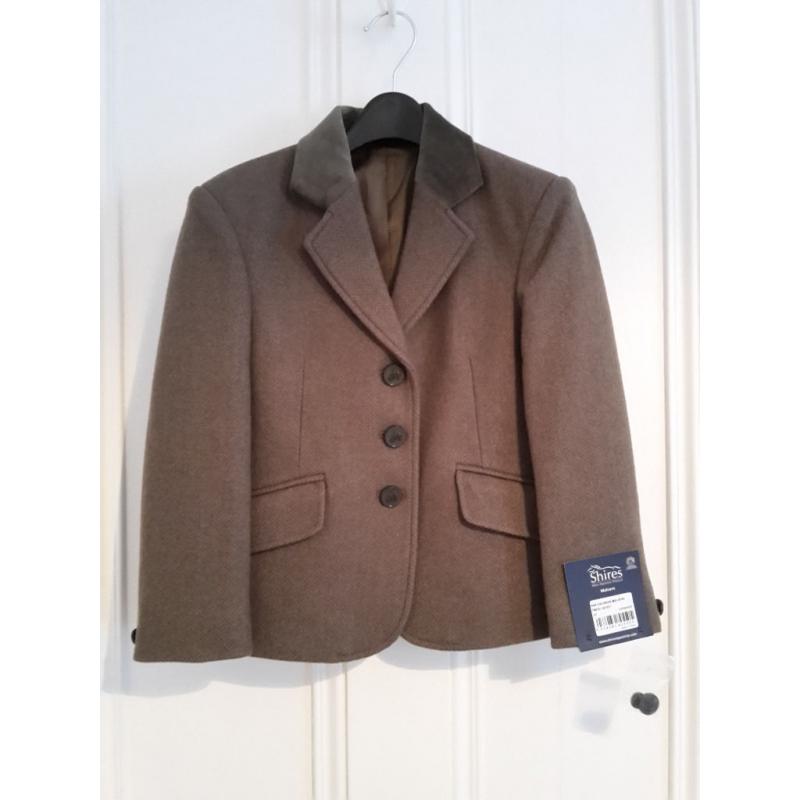 Shires Children's Malvern Green Tweed Jacket - NEW