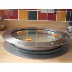 Brand new unused s/steel framed glazed porthole with all s/steel matching connectors