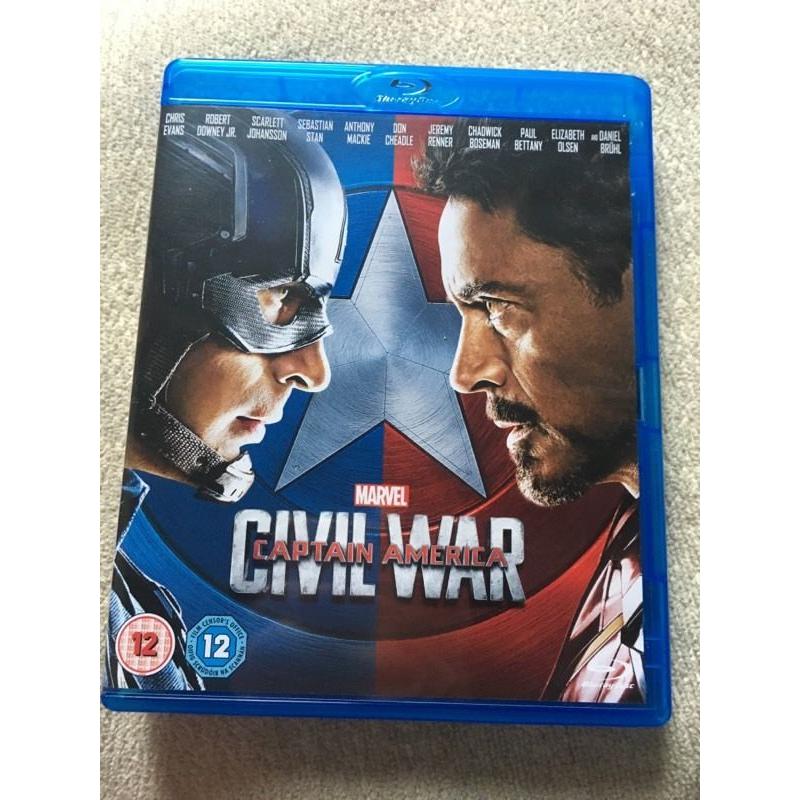 Captain America civil war blu Ray.