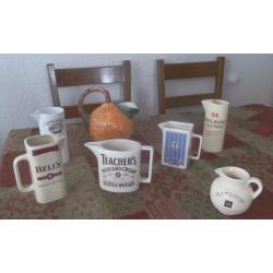 Collection of Whisky Water Jugs